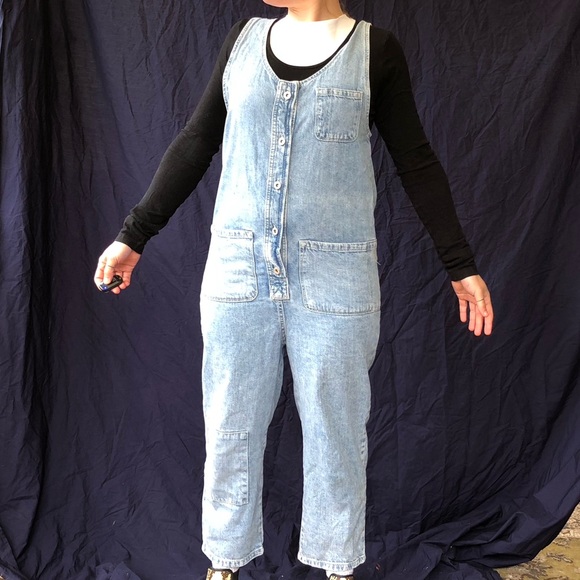 Pull&Bear Denim - Loose cropped overalls by PULL&BEAR